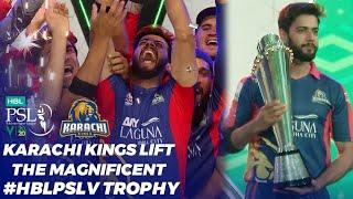 The Moment All of Karachi Had Been Waiting For  Karachi Kings Lift The Magnificent #HBLPSLV Trophy