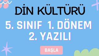 5. Sınıf Din Kültürü 1. Dönem 2. Yazılı  2022-20231.örnek