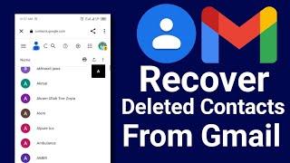 How To Recover Deleted Contact from Gmail Account Gmail se deleted number kese recover karai