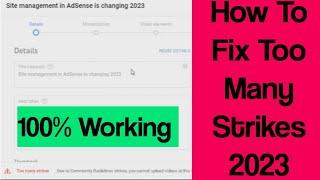 How To Fix Due to Community Guidelines Strikes  How To Fix Too Many Strikes 2023