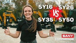 Choosing the Right Mini Excavator Comparing SANY Mini Excavator Models SY16C SY26U SY35U & SY50U