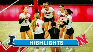 Illinois at Nebraska  Highlights  Big Ten Volleyball  Nov. 12 2023