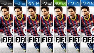 FIFA 14  PSP vs PS2 vs PS Vita vs PS3 vs PS4 vs PS4 Pro vs Xbox 360  Graphics Comparison