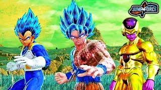 JUMP FORCE - HOW TO TRANSFORM INTO GOD FORMS Super Saiyan Blue & Golden Frieza Gameplay