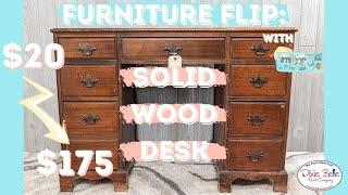  Wooden Desk Thrift Flip  DIY Chalk Paint @DixieBellePaint FURNITURE FLIPPING TEACHER