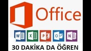 30 Dakika da Microsoft Office ve Ofis Öğren Word  Excel Power point Outlook Yeni işe başlıyacaklar