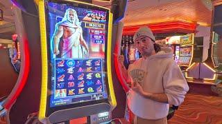 My GIANT WIN On This Zeus Power Link Slot Machine  