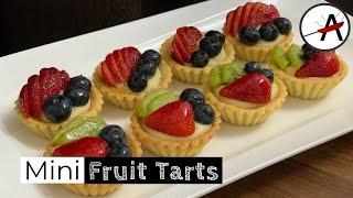 BEST Mini Fruit Tarts  Tart Buah   Sweet Pastry Crust  Tart Shell Recipe  Pastry Cream Recipe