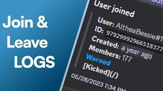 Setup Member Join and Leave Logs on Discord  Sapphire Bot  2022