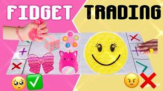 FIDGET TRADING - PINK VS YELLOW  *WE SCAMMED EACH OTHER* 