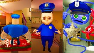 Daily Life of Funny Mommy Long legs Police VS Baby Police  Experiments with Police And Huggy part 2