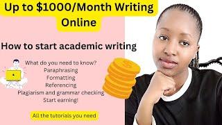 Self-training Tutorials. Everything You Need to Learn to Start Online Writing $1000Month Earnings.