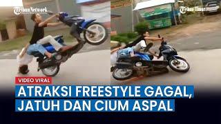 Viral Atraksi Freestyle Sepasang Kekasih Berujung Tragis Jatuh dan Mencium Aspal