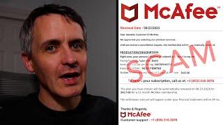 McAfee Scam Email Renewal Invoice Explained