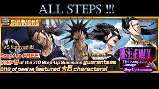 SAFWY The Kenpachi Lineage Step-Up Summons  ALL STEPS  Bleach Brave Souls