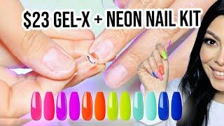 Neon Summer 2022 ️ EASY GEL-X NAILS ️ AFFORDABLE AMAZON KITS  Nail Tutorial