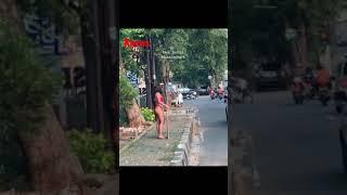 PPKM Diperpanjang Dinar Candy Pakai Bikini di Pinggir Jalan.#shorts