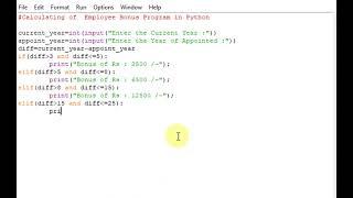 Calculating of  Employee Bonus Program in Python
