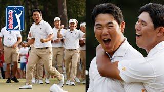 Tom Kim FOR THE WIN in Four-ball at Presidents Cup