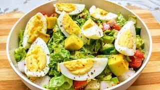 AVOCADO EGG SALAD  healthy salad for weight loss  keto salad  egg salad recipe  avocado salad