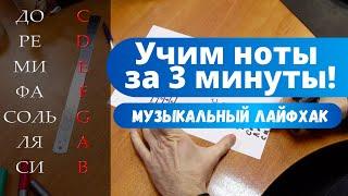 КАК ВЫУЧИТЬ НОТЫ ЗА 3 МИНУТЫ  ЛЁГКИЙ СПОСОБ