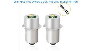 Deal 2PCS LED Flashlight Bulb 3W 6000K P13.5S Base High Power Led Light 6V-24V Replacement Bulbs Le