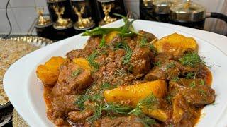 Delicous lamb potato recipeخوشمزه ترین قورمه گوشت گوسفند با کچالو 