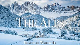 The Alps 4K Amazing Winter Film - Meditation Relaxing Music - Beautiful Wonderland Winter