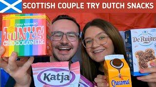 Scottish couple try Dutch snacks