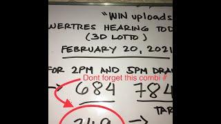 Swertres Hearing Today February 20 2021 all draw