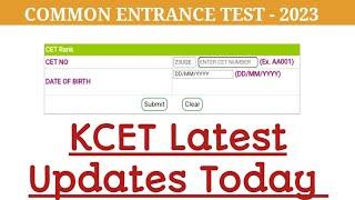 KCET 2023 LATEST UPDATE TODAY  17-06-2023  SPOT RANKING