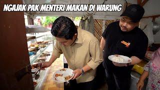 NGAJAK PAK MENTERI ERICK THOHIR MAKAN DI WARUNG YANG BUKA DI LAHAN PERTAMINA