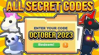 ALL NEW SECRET ADOPT ME CODES November 2023 FREE Halloween Pets  Bucks Codes Roblox