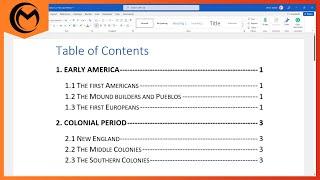 How to Insert Table of Contents in Microsoft Word