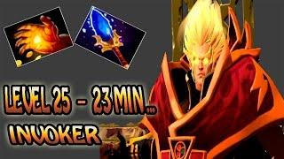 25 Level in 23 Mins Best Invoker Combo Ice Wall by SumiYa hard game 7 05 Dota 2