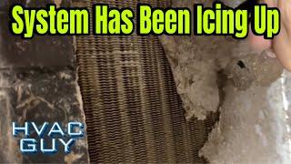 It Was So Iced Up I Had to Turn It Off And Come Back #hvacguy #hvaclife #hvactrainingvideos