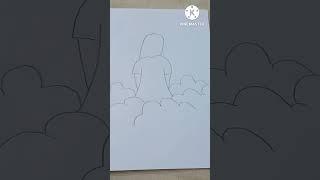 How to draw a girl backside  cute girl sketch drawing