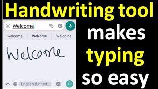 Use your handwriting for messaging without typing using Google handwriting tool on android