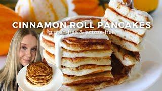 Fluffy Cinnamon Roll Pancakes gluten free & lactose free