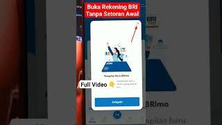 Buka Rekening BRI Tanpa Setoran Awal #shorts