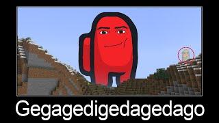 Minecraft wait what meme part 506 Amogus Gegagedigedagedago