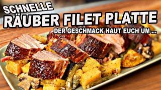 Räuber Filet Platte vom Grill  Rezept für Grill und Backofen  The BBQ BEAR