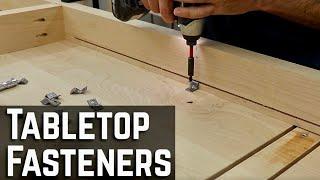 How to attach a Tabletop to a base  Table top fasteners  Z Clips