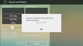 An error occurred while exporting   Exporting Error  Kinemaster 2022