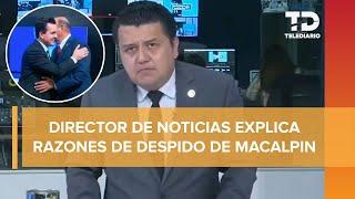 Por qué despidieron al presentador de TV Gustavo Macalpin en su programa en vivo