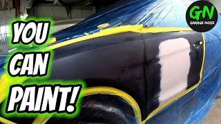 Beginners guide to painting a car. prep masking color match and clear