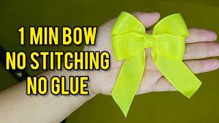 no sew bow  no glue bow  easy hair bow for  beginners  easy and simple hair clip bows #hairbows