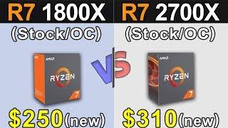 R7 1800X Vs. R7 2700X  Stock and Overclock  New Games Benchmarks