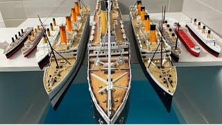 All Ships Lined up  Titanic Britannic Edmund Fitzgerald  Review and Sinking of Titanic Ships