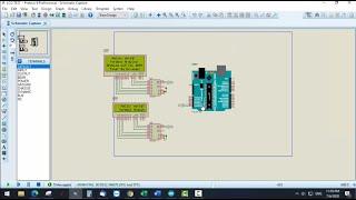 تشغيل شاشة  LCD   i2c  PROUTOS Arduino  simulation